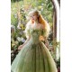 Nine Odes Freesia and Nightingale Oil Paiting Top Corset and Skirt Set(Reservation/2 Colours/Full Payment Without Shipping)